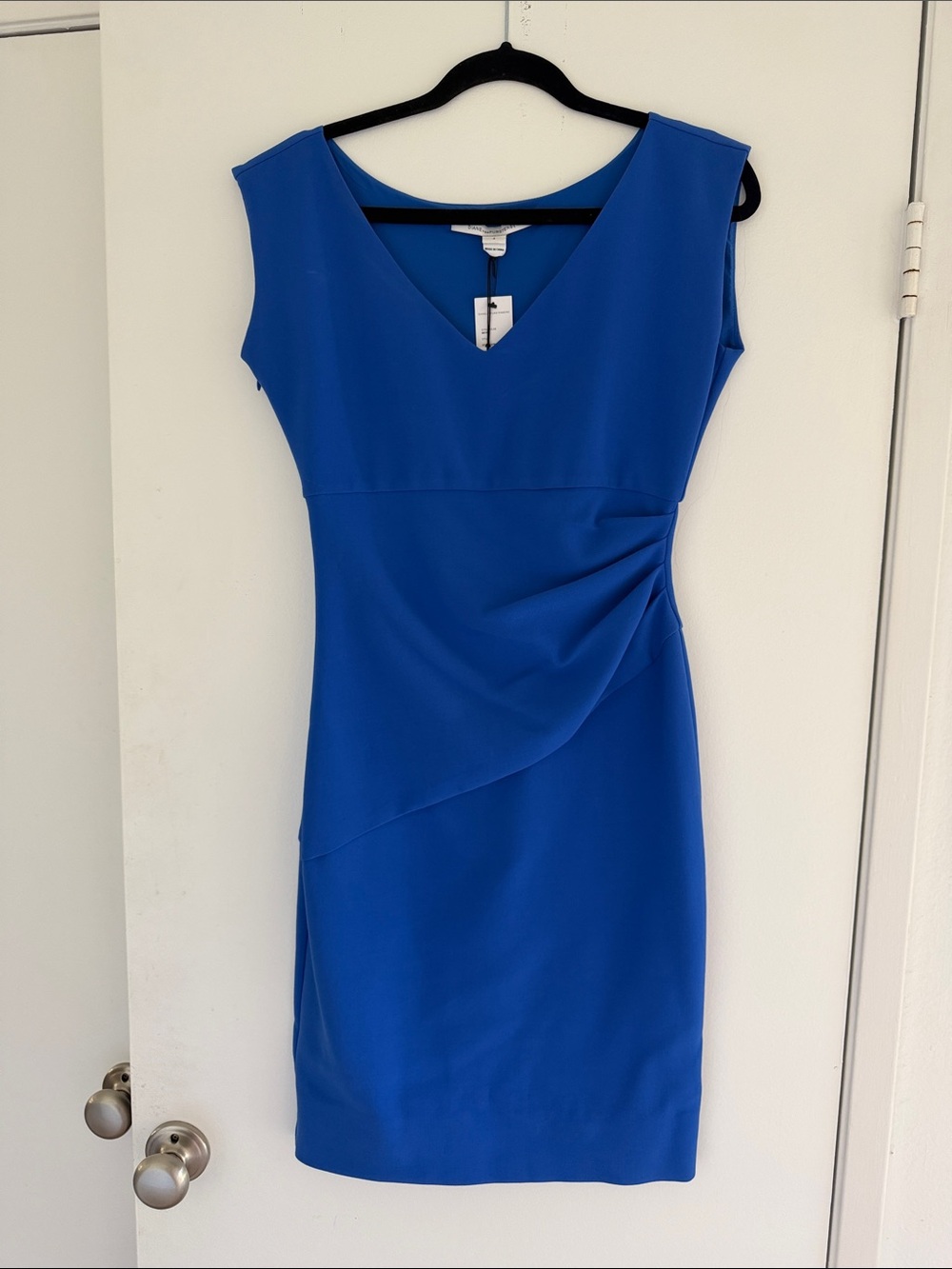 NWT Diane von Fursenberg Blue Bodycon Dress Size 4